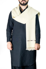 Australian Wool White Shawl - Pure Elegance and Versatility
